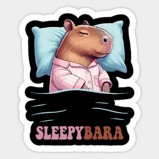 Capybara Sleepybara Rodent Sticker